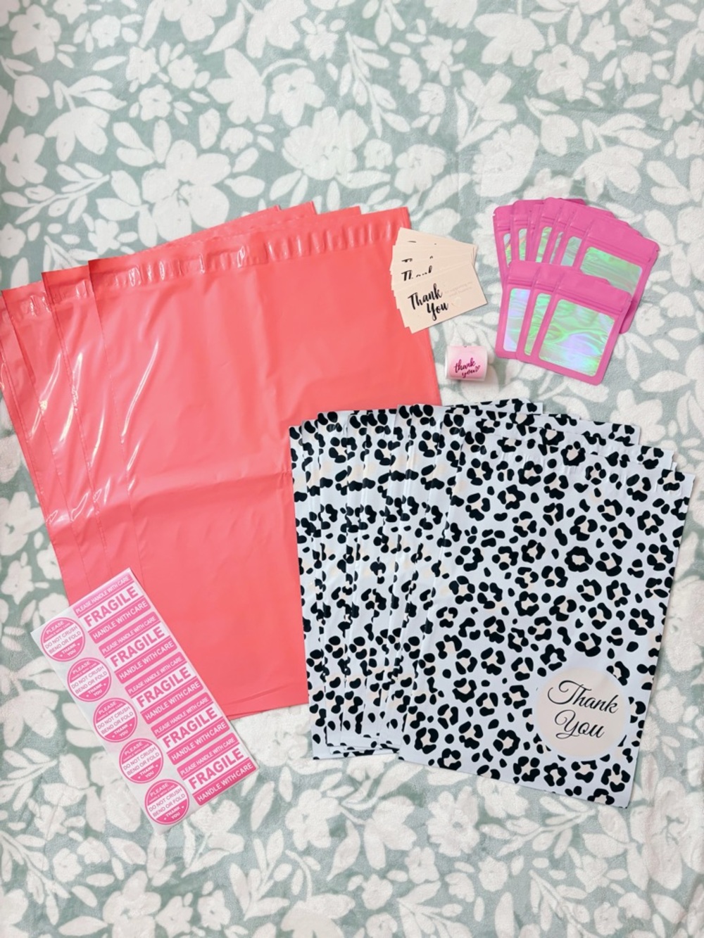 75 Piece Pink Cheetah Print Shipping Supply Bundle 🐆💖